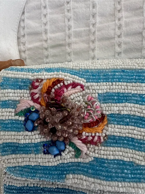 Beaded summer bag NWT Blue - Image 4