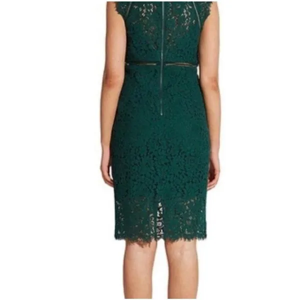 Bardot green lace panel US8 night out mini dress - Image 3