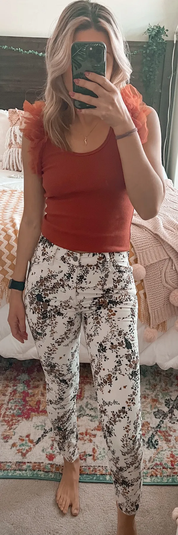Free People Corduroy Pattered Pants - Image 3