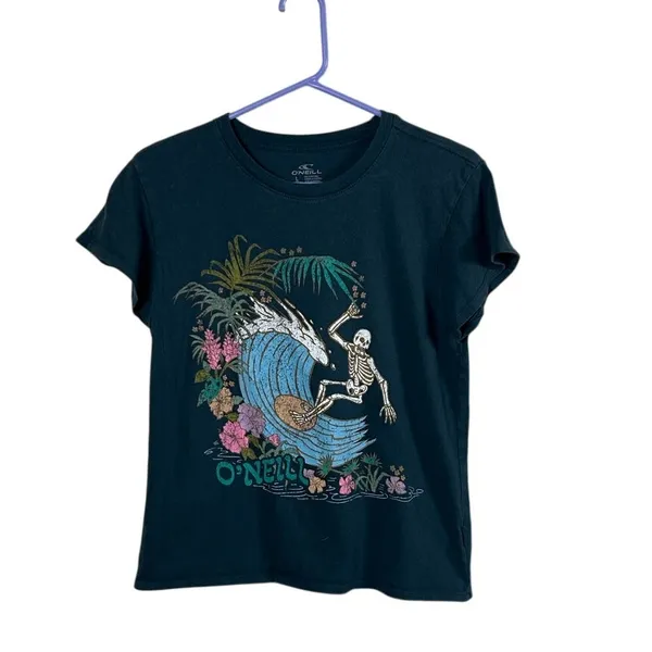 O’Neill Surf Skeleton Gray Tee size L - Image 2