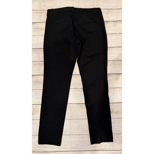 Banana Republic Sloan Dress Pants Womens Black Mid Rise Zip Fly Size 2 - Image 3