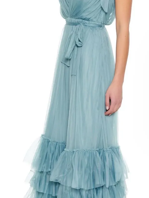 Elegant Blue women’s Boho style Dress - Image 3