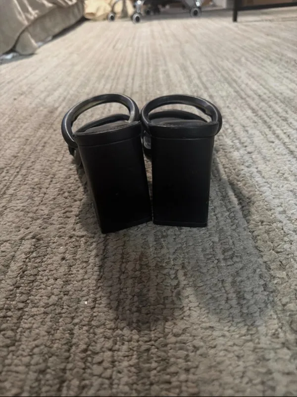 Forever 21 Black Strappy Square-Toe Slide Heels - Image 3