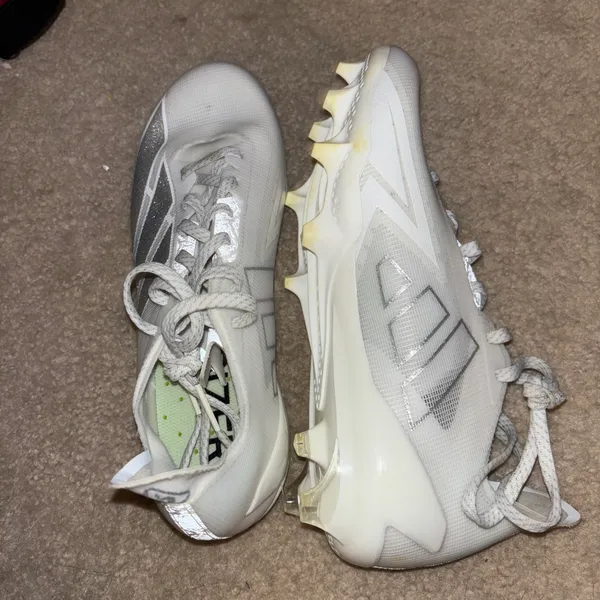 Adidas Men’s Football Adizero Cleats white/silver - Image 4