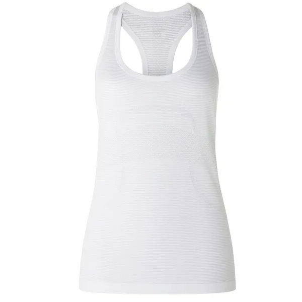 6 Swiftly Tech Racerback Tank Heathered White - Image 2