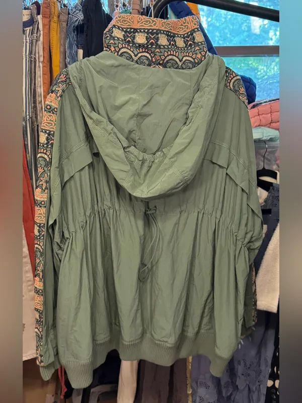 NWOT Free People FP Movement She Fly Jacket - green combo - Small - Image 11