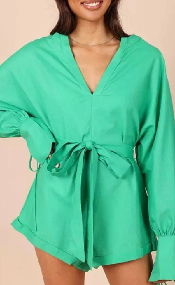 Petal & Pup Dooley Romper Green - Image 3