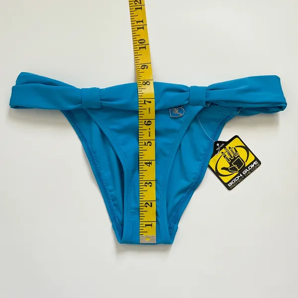 Body Glove Azuro Blue Bali Hipster Bikini Bottom XS NWT Folded Waistband Charm - Image 6