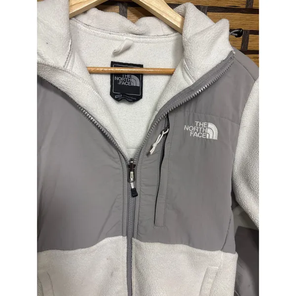 The North Face White Fleece Polartec Jacket Size‎ Medium - Image 3