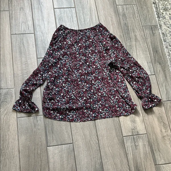 Maurices Burgundy Floral Blouse - Image 4