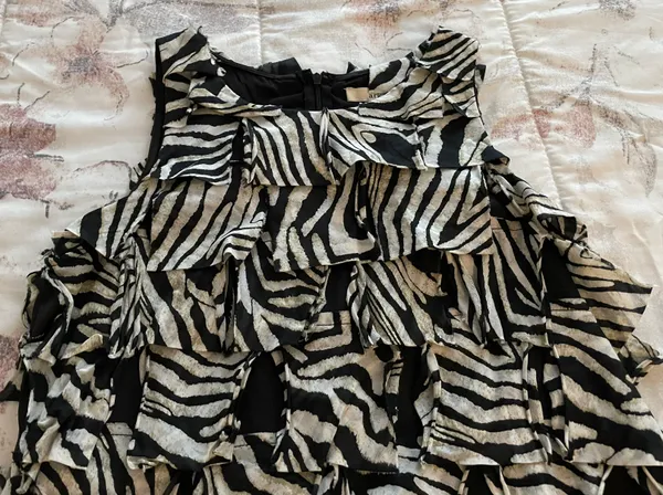 Y2K Animal Print Silk Blend Sheath Mini Dress, size S - Image 13