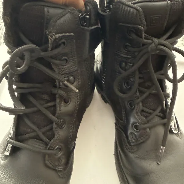 5.11 Tactical Women's ATAC 2.0 6" Side Zip Black Leather Quarter Boot Size 8.5 - Image 8