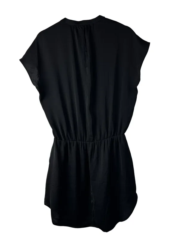 Banana Republic Petite Black Fit & Flare Short Sleeve Mini Dress 4P - Image 2