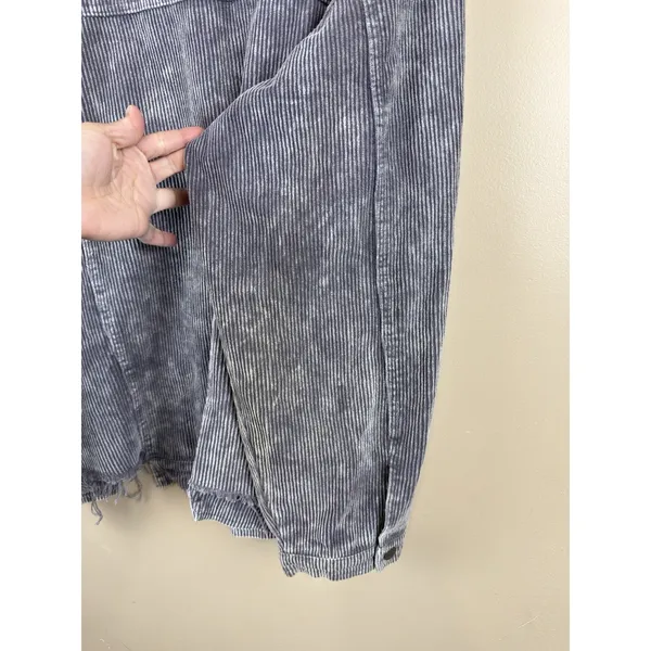 Pol Women’s Corduroy Button Distressed Gray Raw Hem Jacket Plus Size 3XL - Image 14