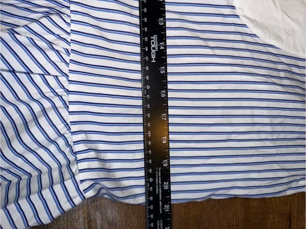 Polo Ralph Lauren Striped Bib-Front Poplin Dress Preppy Chic Tuxedo Dress Sz 14‎ - Image 6