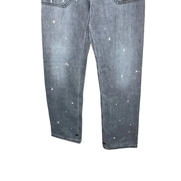 Sandrine‎ Rose Womens Polka Dot Gray Wide Leg Button Fly Buckle Back NWT Size 28 - Image 3
