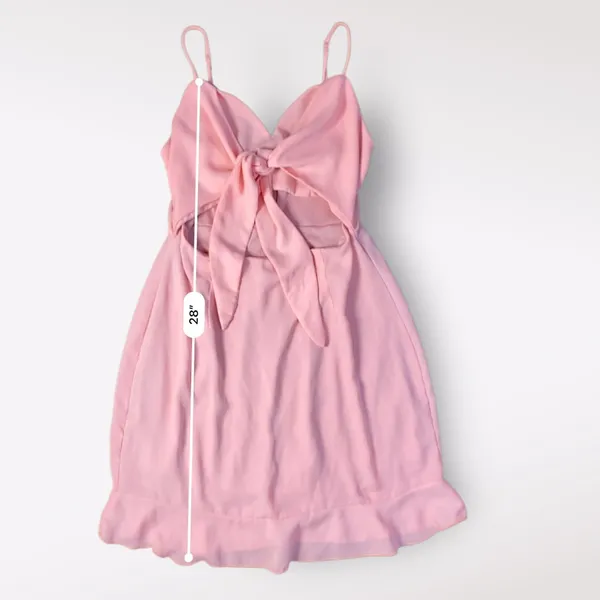 Lucy in the Sky Cutout‎ Chiffon Dress in Coral Pink Size M Party Flirty Ruffle - Image 6