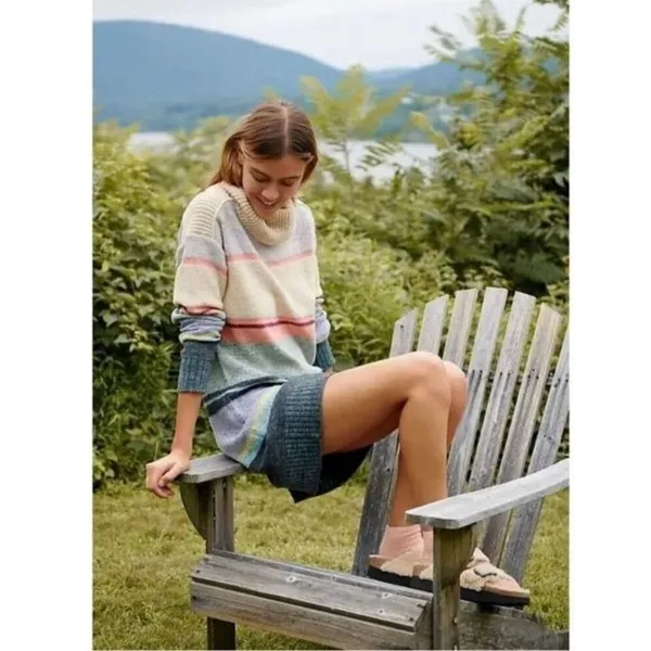 Anthropologie Daily Practice Colorful Turtleneck Sweater Dress‎ Cozy Feminine XL - Image 2