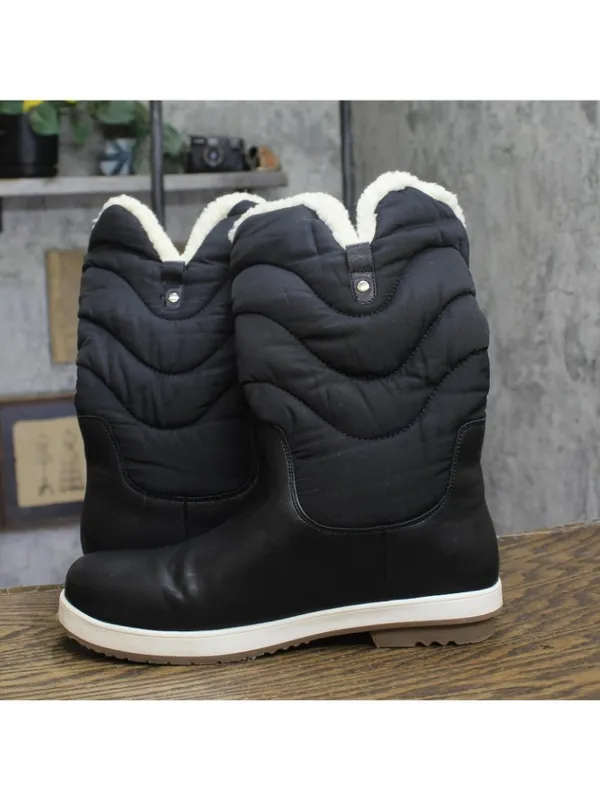 Journee Collection PIPPAH Shearling Lined Cold Weather Boots Black 10M - Image 7