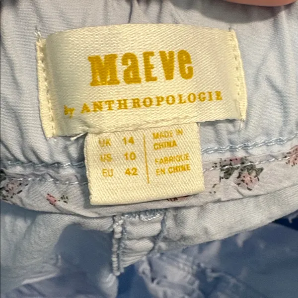 ANTHROPOLOGIE Maeve Tapered Pants Women’s size 10 Summer Iris Blue - Image 10