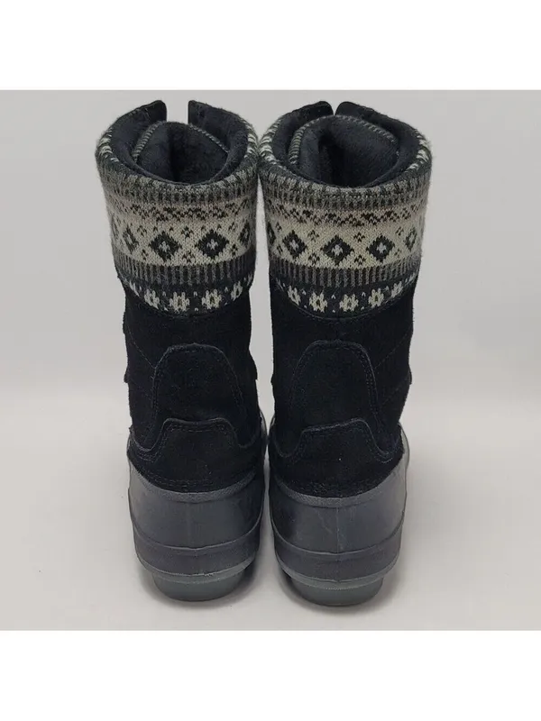 Khombu Cozy K-Comfort Womens Sock Faux Fur Lined Lace Up Duck Winter Boot Sz 7M - Image 2