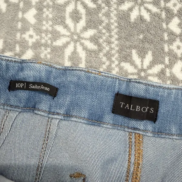Talbots Sailor Jean Mystic Wash Blue 10P Preppy Minimalist Coastal‎ Grandma - Image 4