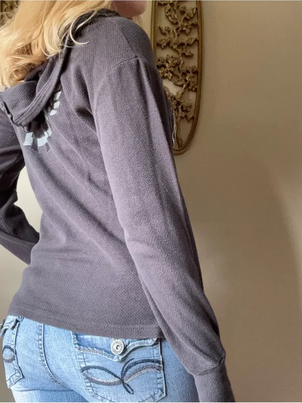 Harley-Davidson Hooded Long Sleeve with Rhinestone Logo - Image 8
