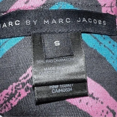MARC BY MARC JACOBS Pink Blue Chevron Zigzag Fit and Flare Dress‎ NWOT Small - Image 7