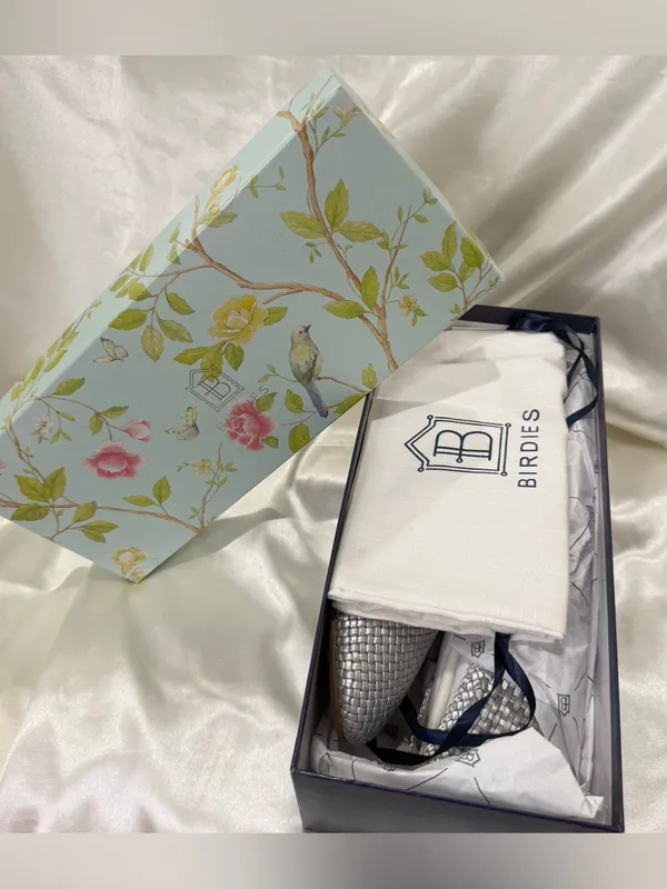 NWT Birdies Starling Silver Woven Loafers Size 6 Coastal Preppy Spring Chic - Image 9