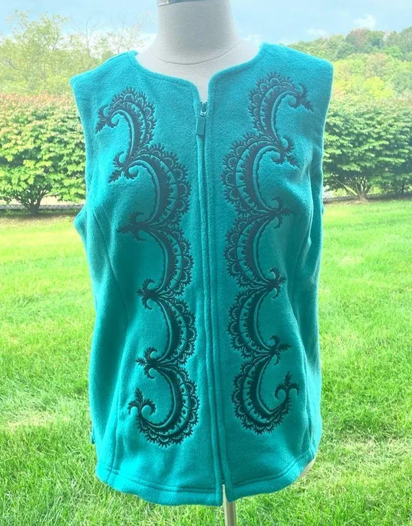 Bob Mackie Embroidered Vest - Image 4