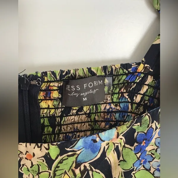 Dress Forum Los Angeles Blue Floral Maxi Dress‎ Size M - Image 2