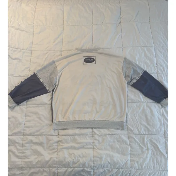 Rovax Crew Neck Sweatshirt Blue New York Loose Fit Drop Shoulder Women's Large - Image 7
