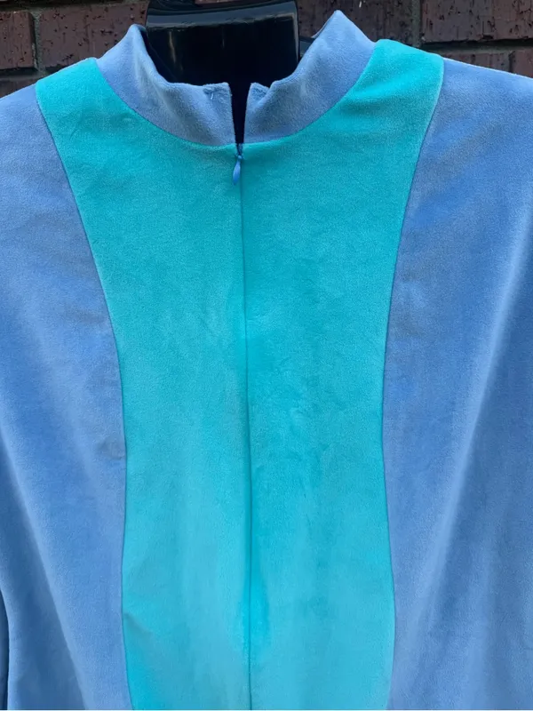 Disney Lilo and Stitch Halloween Costume Romper Adult L Long Sleeve Velour Alien - Image 3
