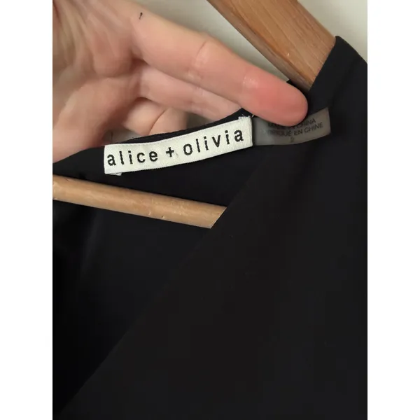 Alice + Olivia 2 Carita Bow Black Mini Dress - Image 4
