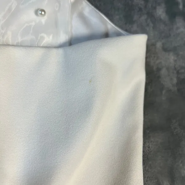 NEW Lulus Beaming Perfection White Pearl Organza Tie-Strap Mini Dress Size XL - Image 16