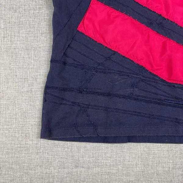 Lauren Ralph Lauren T-Shirt Womens L Blue Crew Neck Short Sleeve Colorblock - Image 2