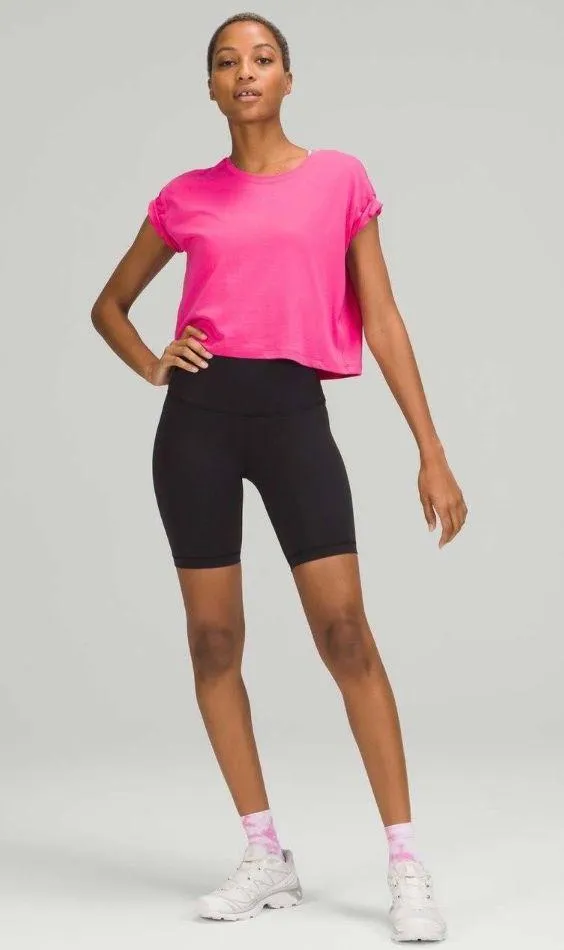 Lululemon Cates Tee Sonic Pink 6 - Image 8