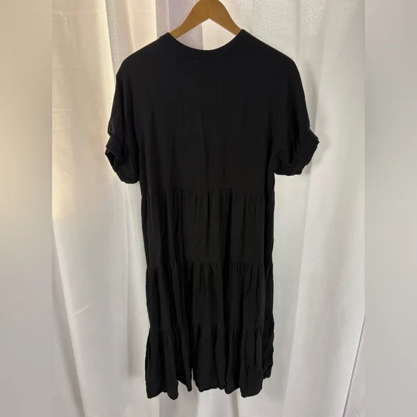 Grace & Karma‎ 100% Rayon Cottagecore Puff Sleeve Ruffle Midi Dress Size XL - Image 5