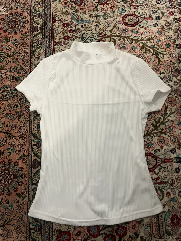 Zara White  basic top White Top - Image 4