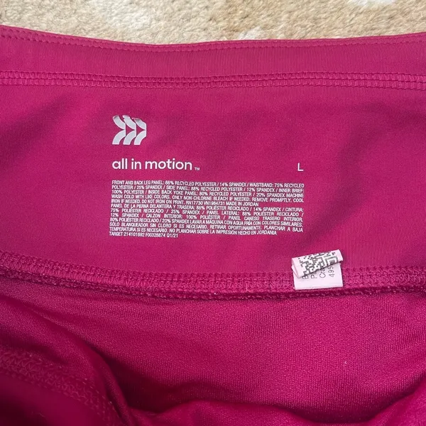 All in Motion target magenta pink athletic shorts women’s size L - Image 5