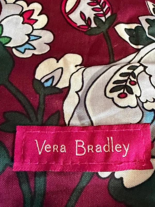 NWOT Vera Bradley Burgundy Floral Drawstring Pouch - Image 5