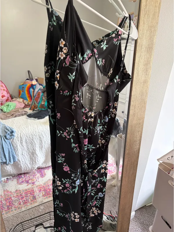 small black floral dress - Image 4