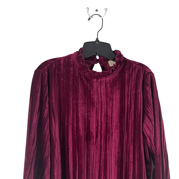 Mello Day Women's Size Large Red Velvet‎ Fairy Grunge Whimsygoth Long Sleeve Top - Image 2