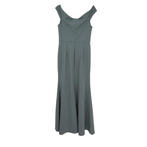 Jenny‎ Yoo Collection Women 10 Blue Off Shoulder Mermaid Maxi Dress Evening Gown - Image 2