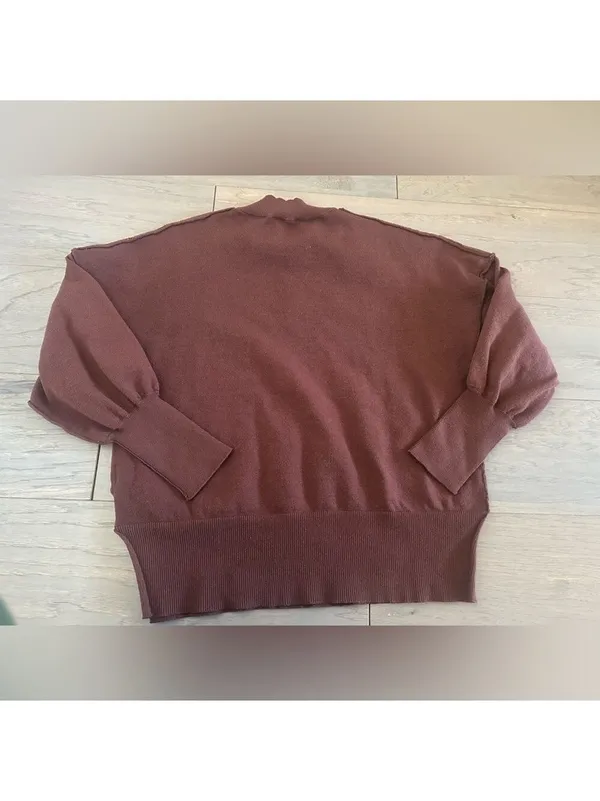 Sweater Set Women's Two Piece Long Sleeve Knit Top Brown - Image 6