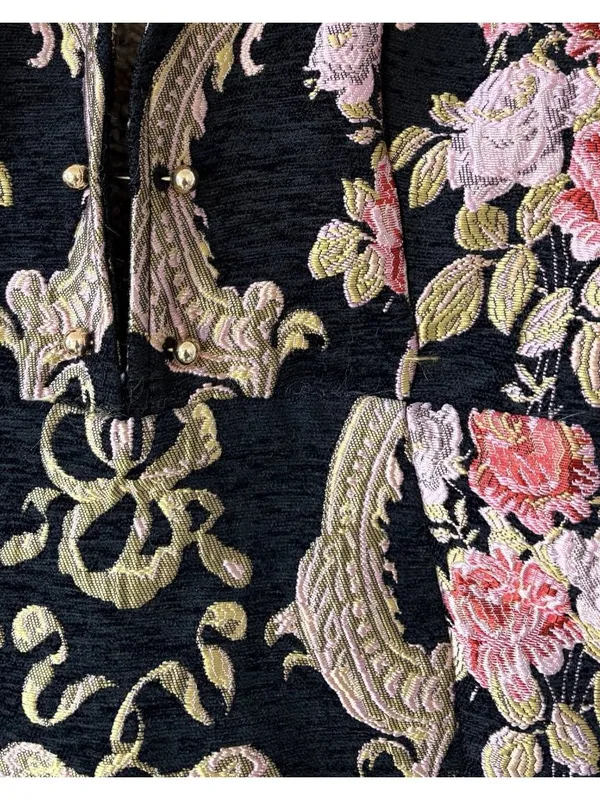 NWT For Love & Lemons S M 4 6 Brocade Tapestry Mini Dress Jacquard Sheath Floral - Image 9