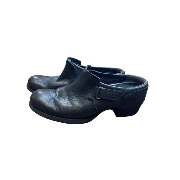 Merrell womens black leather mule clogs shoes 9 SKU 6830 - Image 4