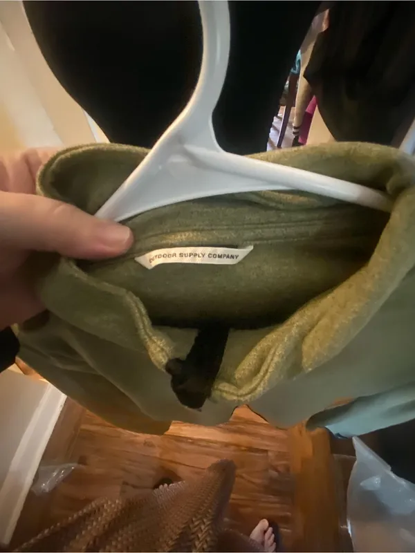 Avalanche Olive Green Beanie with Mountain Patch - Image 2