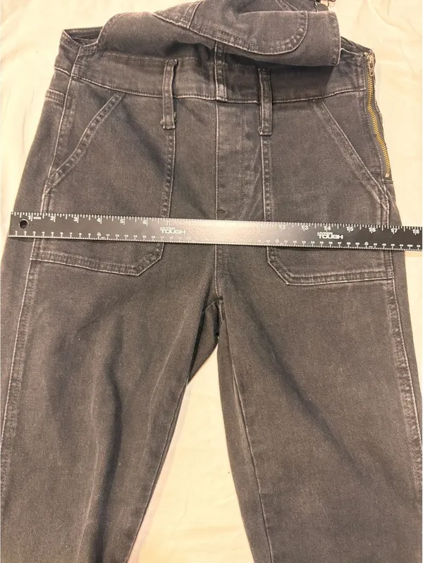 Madewell Black Denim Jean Overalls S Cabincore Minimalist Workwear Granola Girl - Image 7