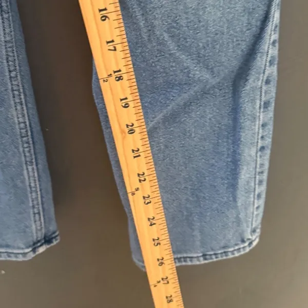 Abercrombie &‎ Fitch The 90s Straight Ultra High Rise Jeans Medium Wash 25 0R - Image 6